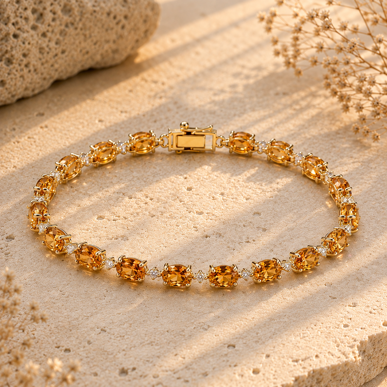 Celestial Gemstone Bracelet – Golden Hour