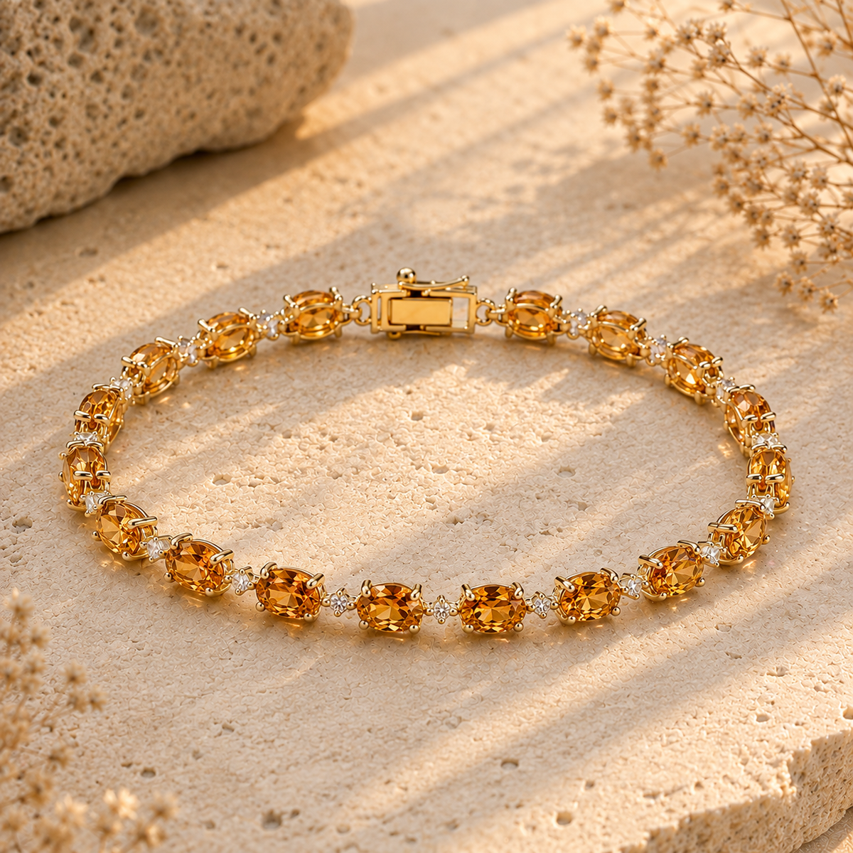 Celestial Gemstone Bracelet – Golden Hour
