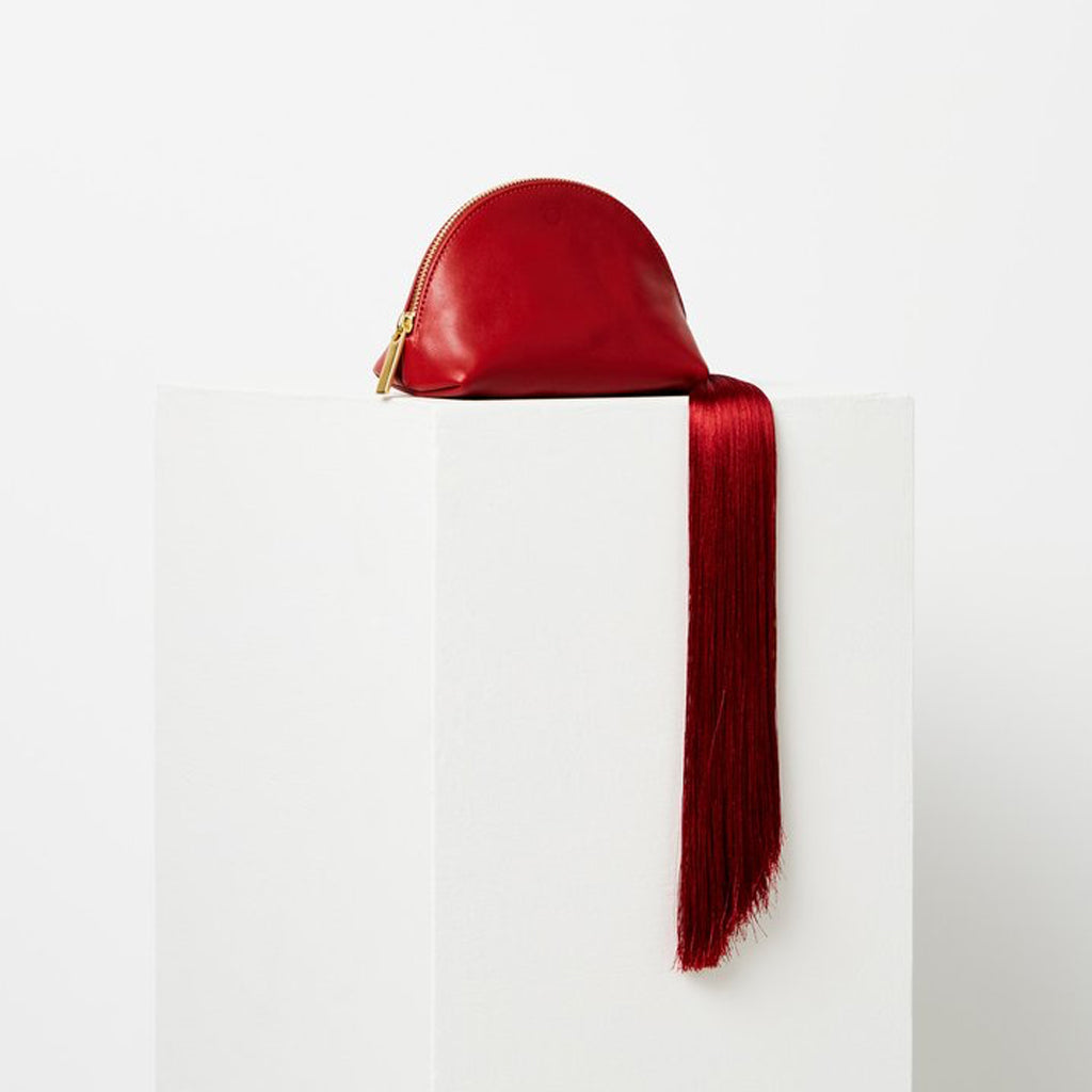 Mega Tassel Coin Clutch / Scarlet