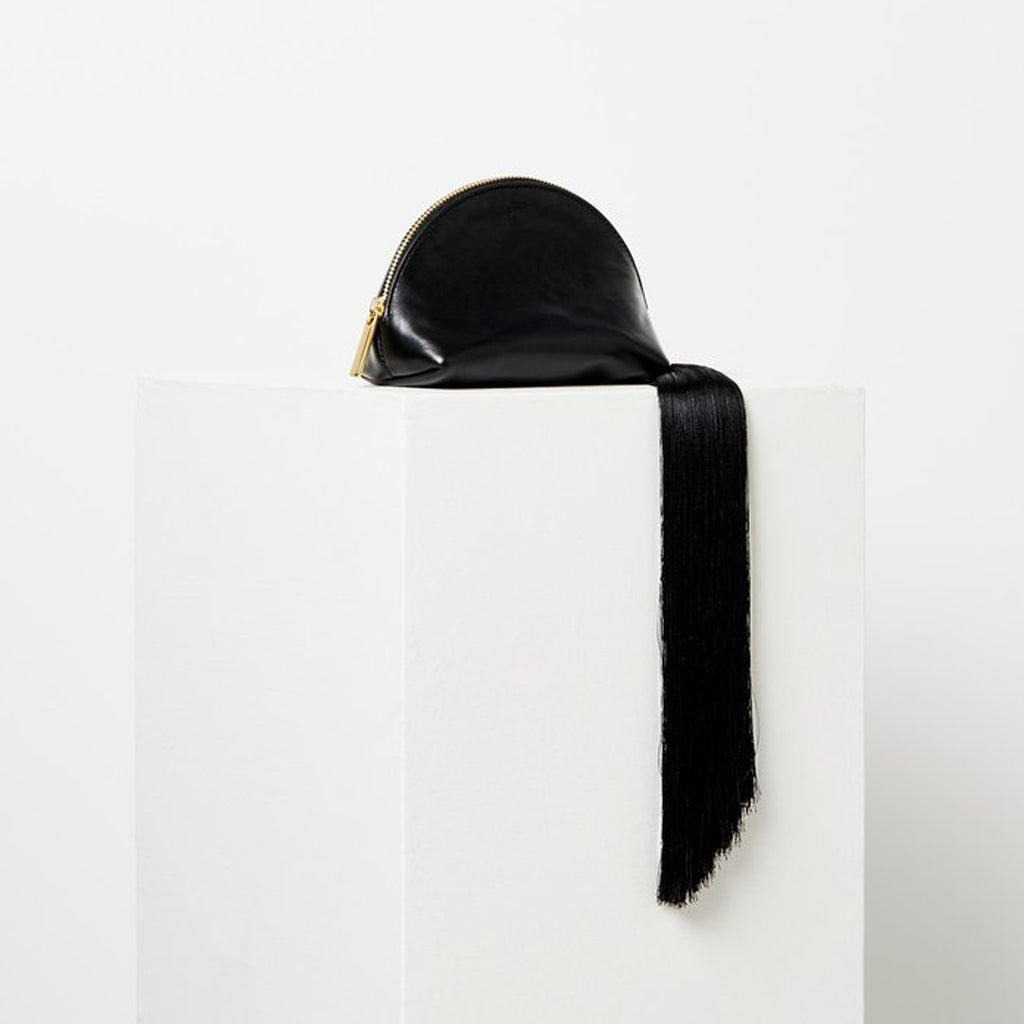 Mega Tassel Coin Clutch / Black